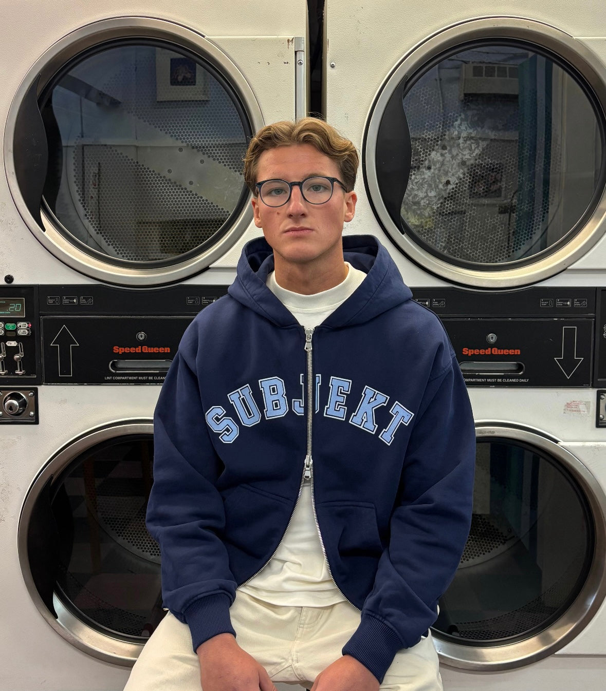 COLLEGE ZIPPER - NAVY